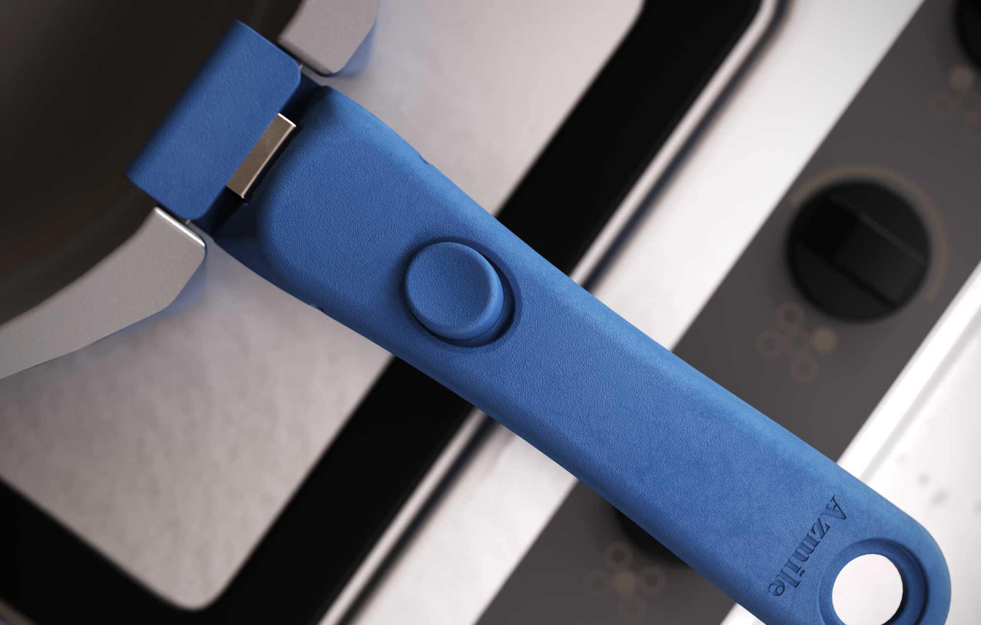 Azmile Versatile Pan 26cm Polished Stainless Steel Cooking Pot with Lid (Cream White)