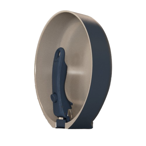 Azmile Versatile Pan 26cm Polished Stainless Steel Cooking Pot with Lid (Navy Blue)